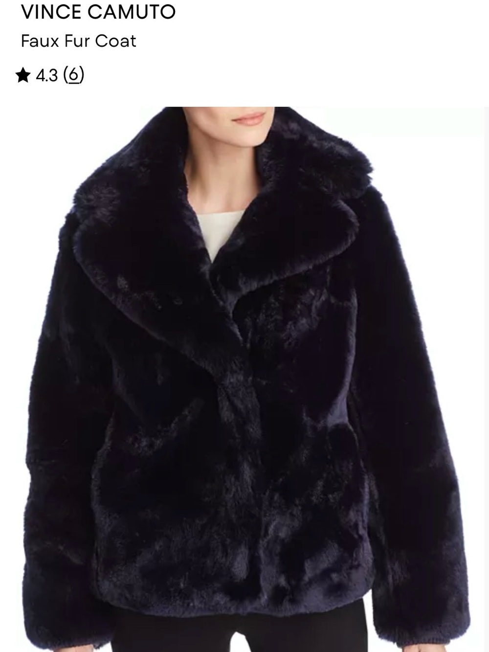 Vince Camuto Plush Faux Fur Jacket in Dark Brown - Picture 3 of 3
